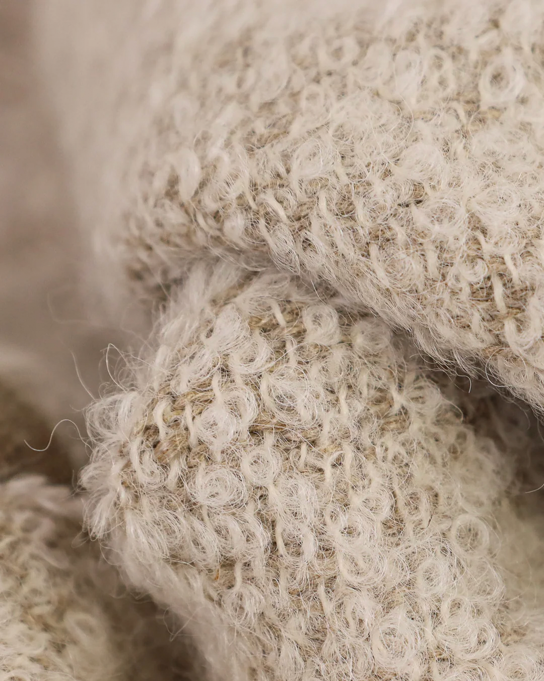 Cream Belgian Linen Throw