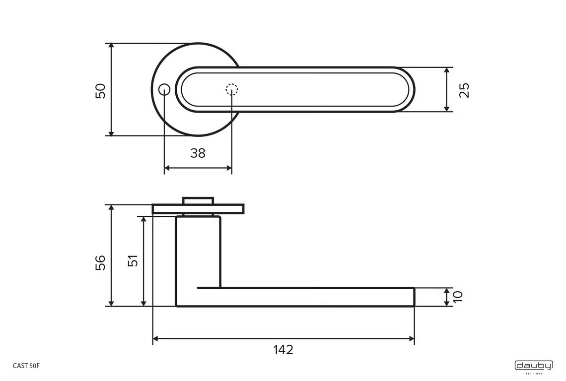 Pair of Door Levers PH CAST /50F