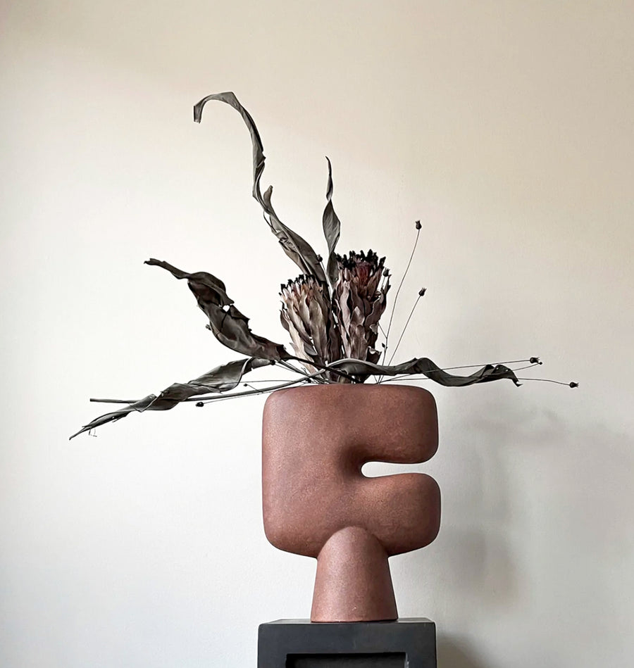 Tribal Vase, Big - Terracotta