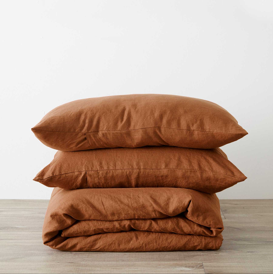 Linen Duvet Cover Set with Pillowcases