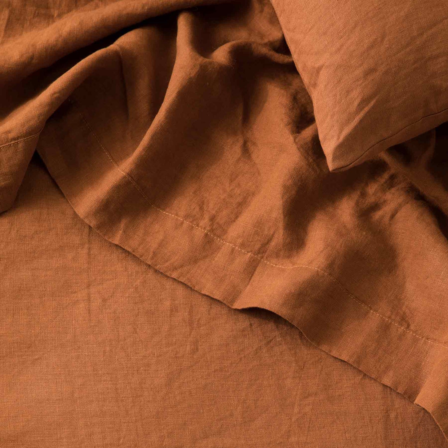 Linen Flat Sheet with Border