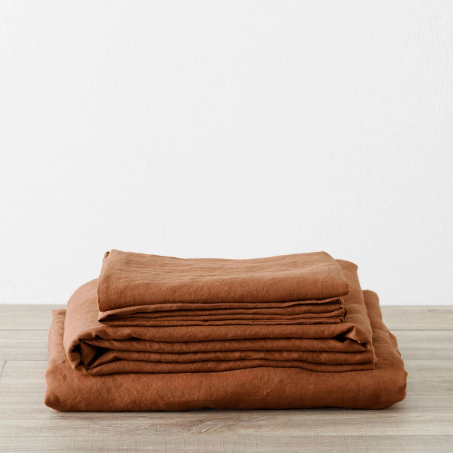 Linen Sheet Set with Pillowcases