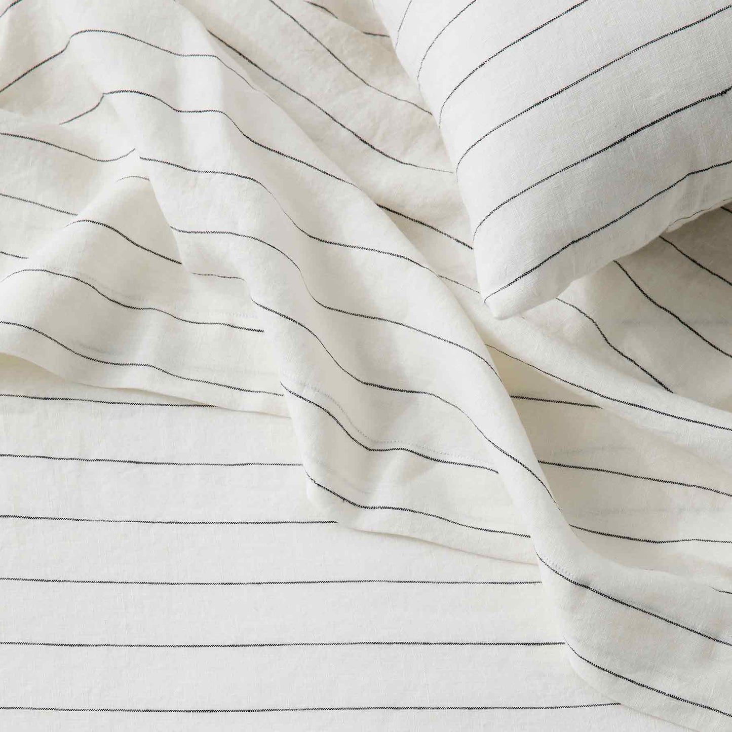 Linen Flat Sheet with Border