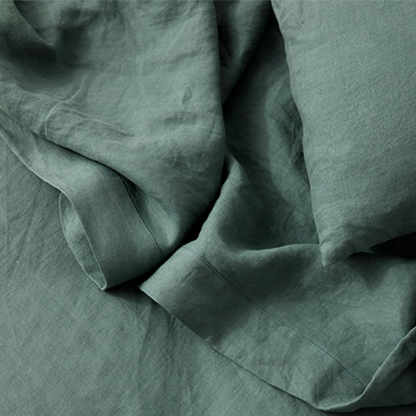 Linen Flat Sheet with Border