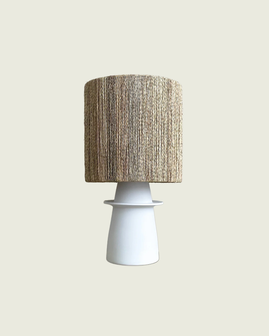 Ficelle Ceramic Table Lamp, White