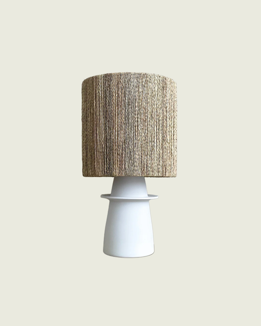Ficelle Ceramic Table Lamp, White