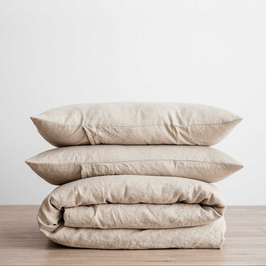 Linen Duvet Cover Set with Pillowcases