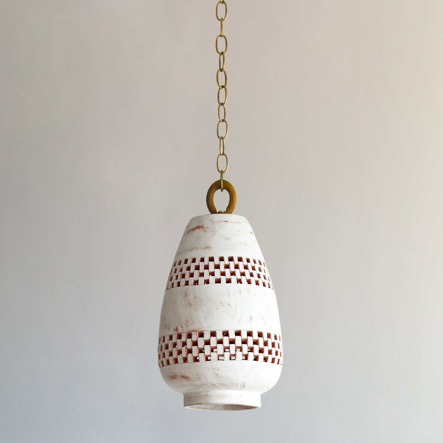 Ajedrez White Washed Pendant Light