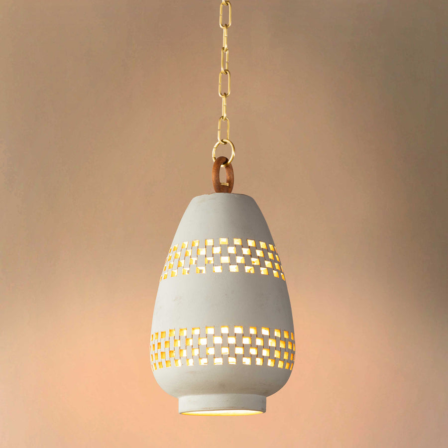 Ajedrez White Washed Pendant Light