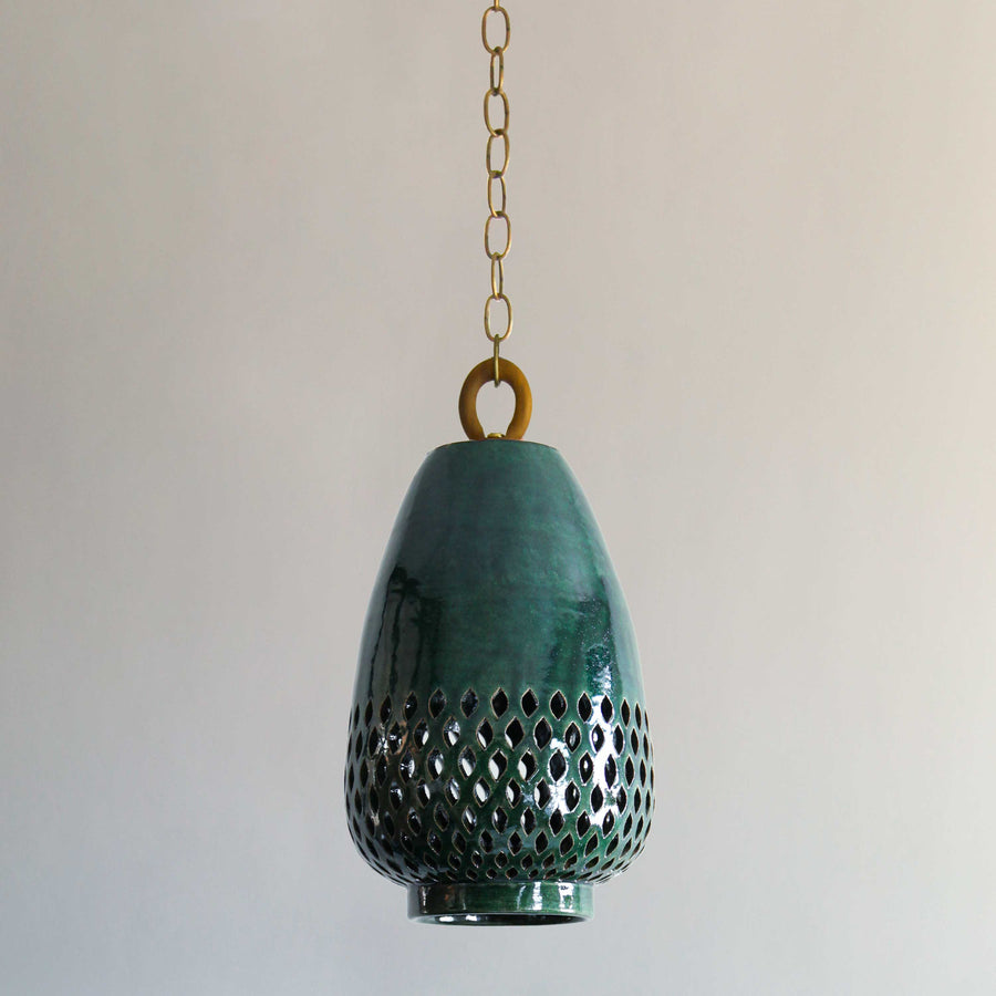 Diamantes Esmalte Verde Pendant Light