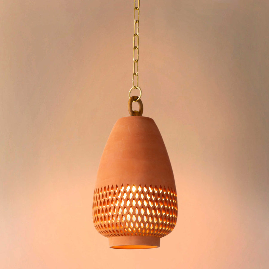 Diamantes Terracotta Pendant Light