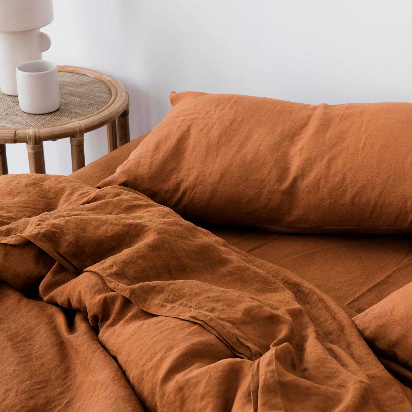 Linen Flat Sheet with Border