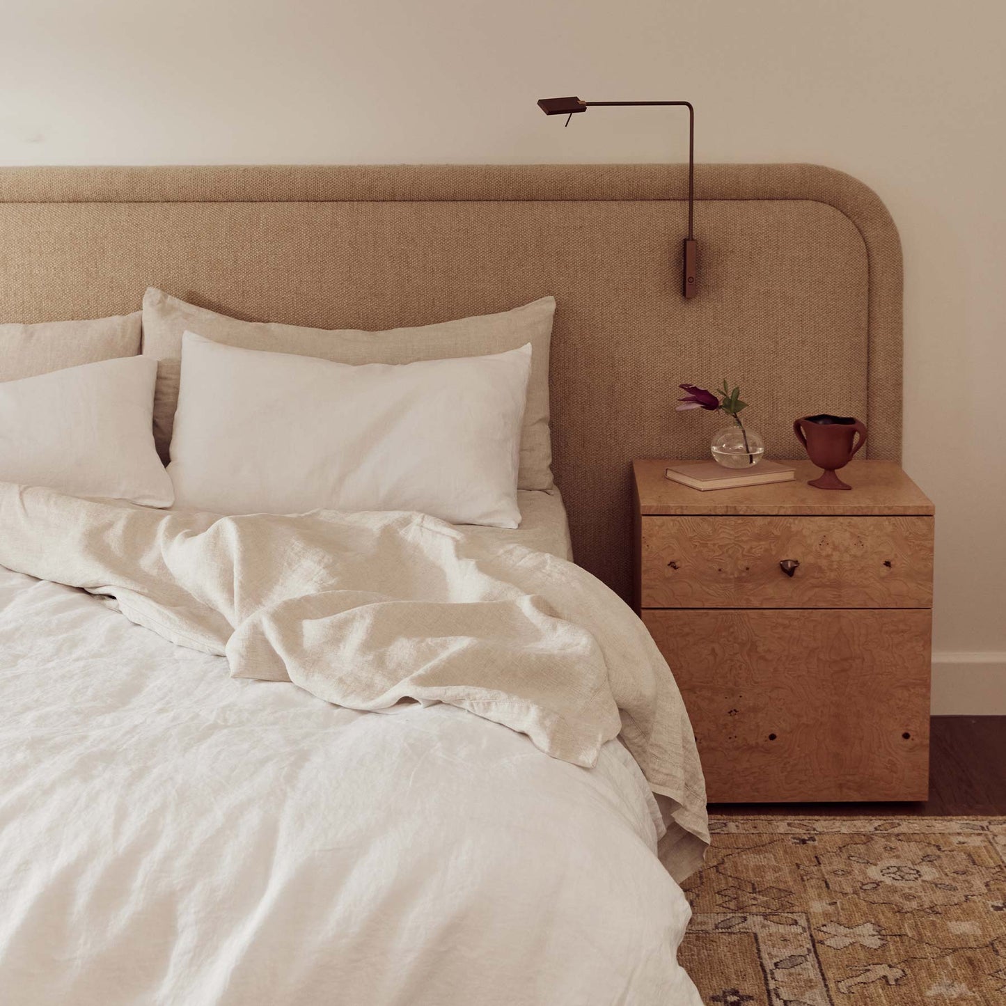 Linen Flat Sheet with Border