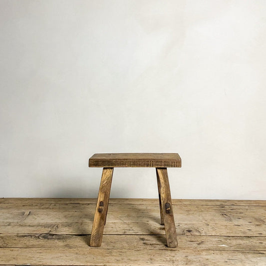 Petite Reclaimed Wood Stool