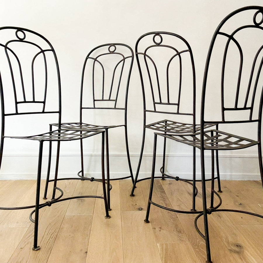 Iron Garden Chairs Set of 4