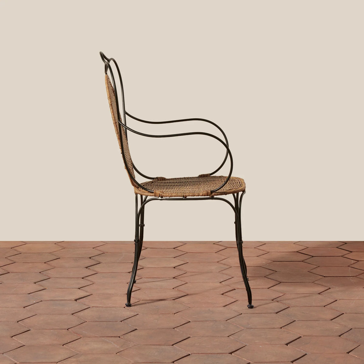 Lacoste Indoor/Outdoor Wicker Arm Chair