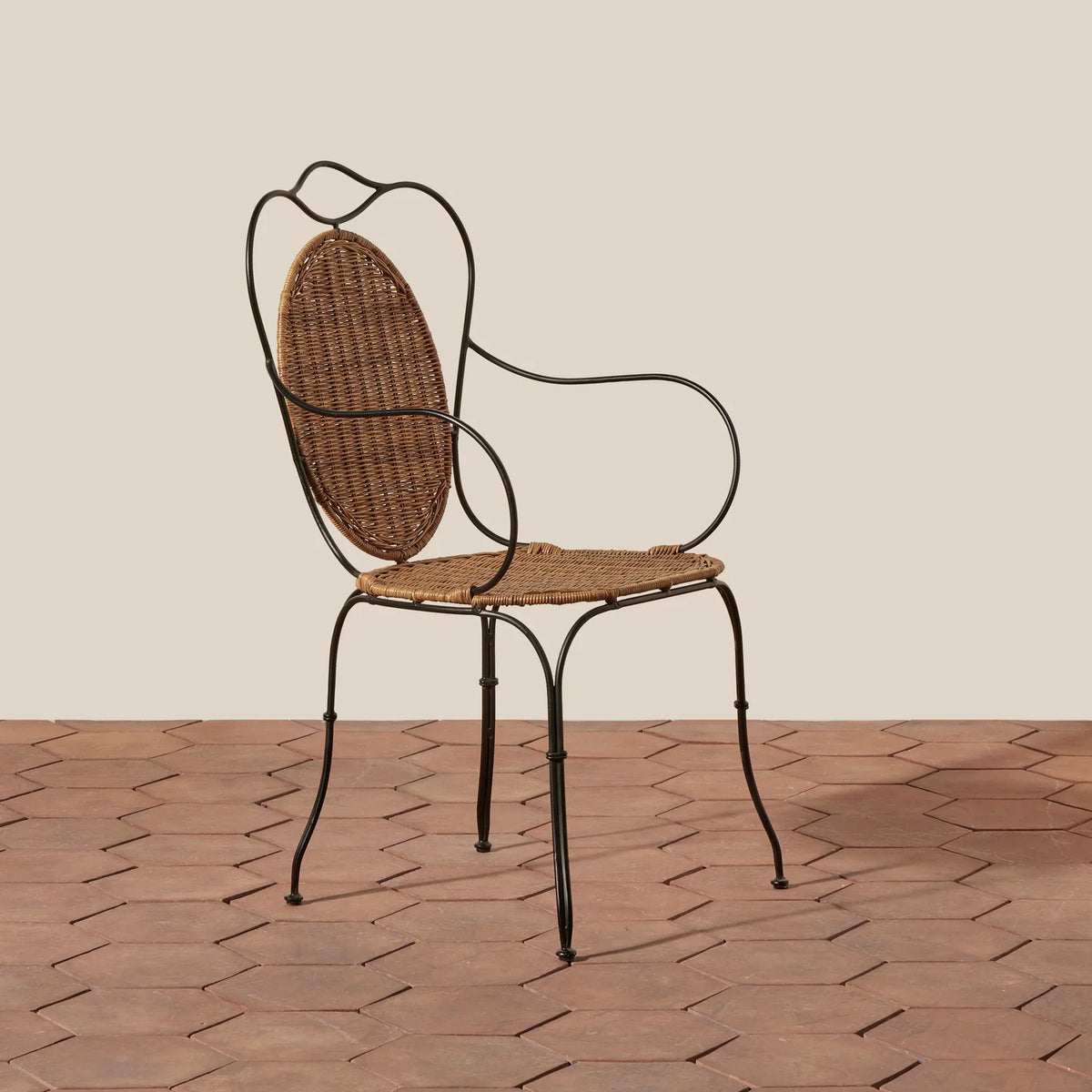 Lacoste Indoor/Outdoor Wicker Arm Chair