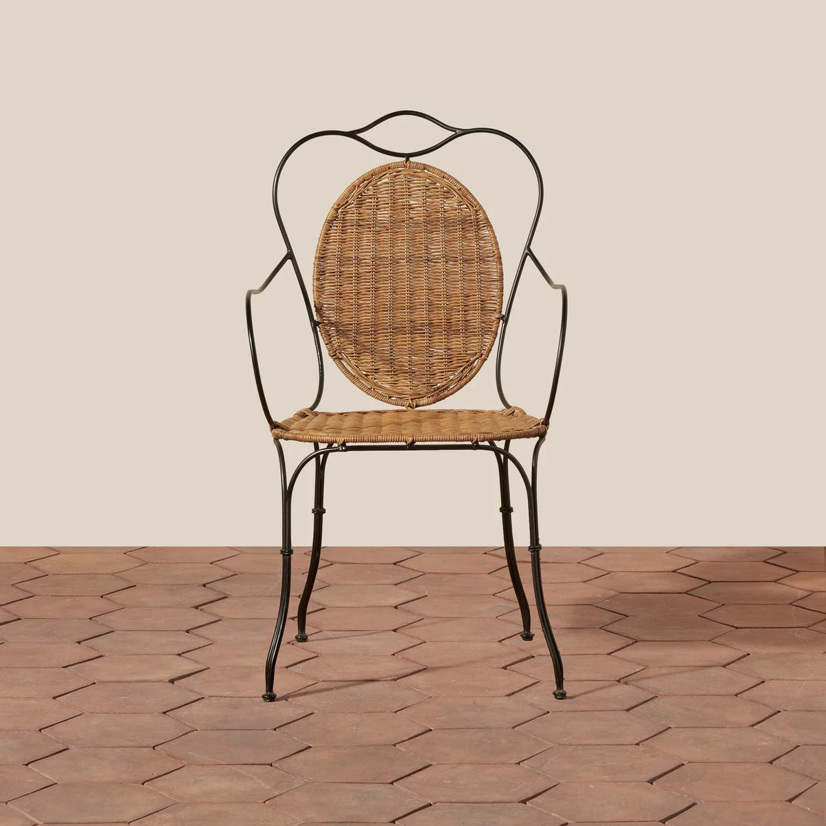 Lacoste Indoor/Outdoor Wicker Arm Chair