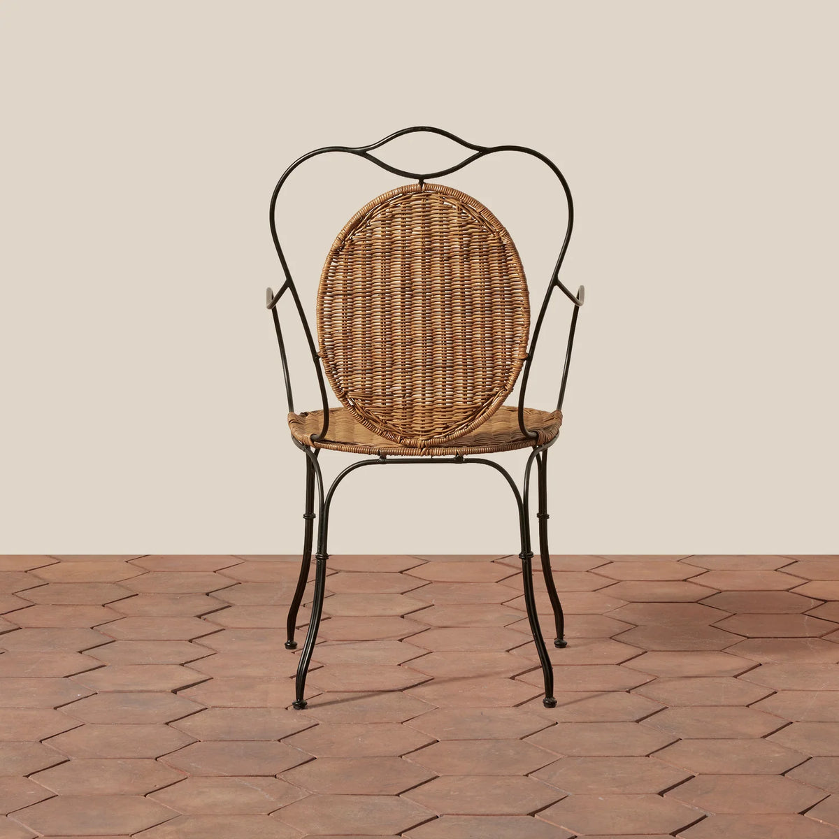 Lacoste Indoor/Outdoor Wicker Arm Chair