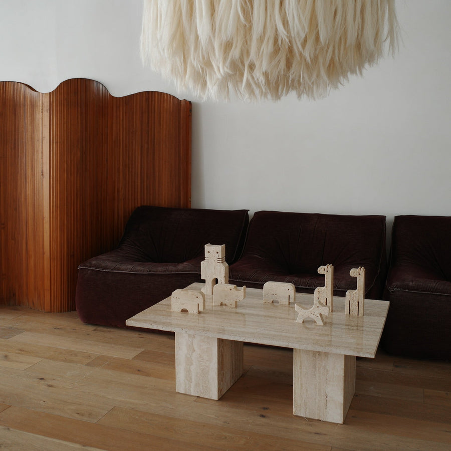 Italian Travertine Coffee Table