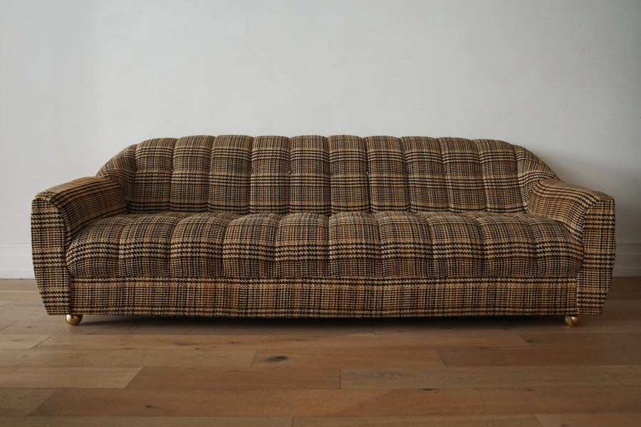 Vintage 1970s Tweed 3-Seater Sofa