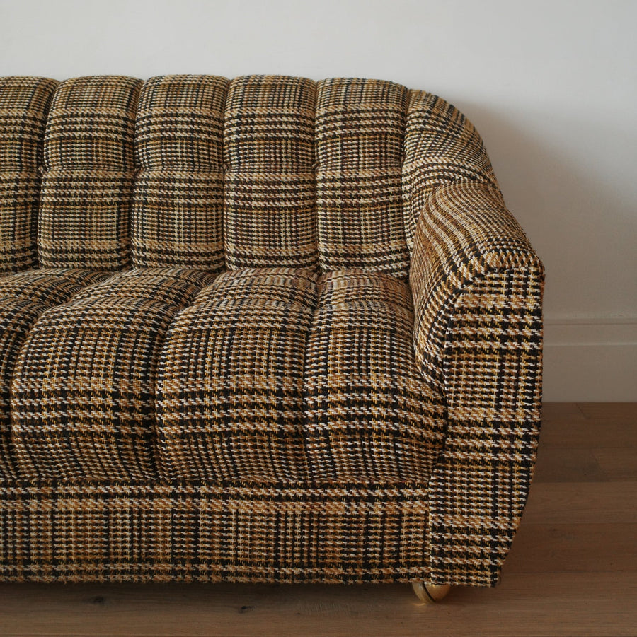 Vintage 1970s Tweed 3-Seater Sofa