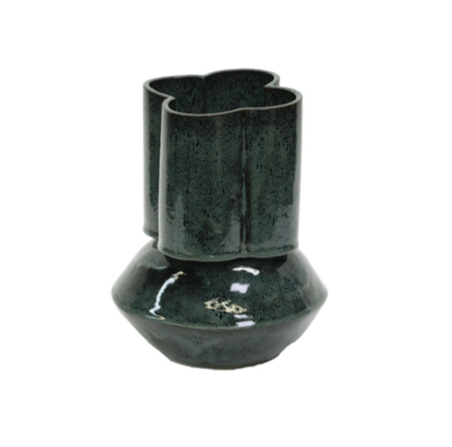 Oval Scallop Vase - Pams Blue