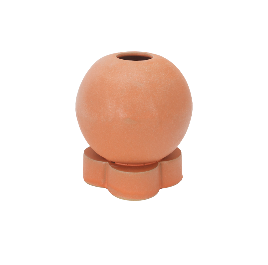 Clover Ball Vase - Tangerine Ice