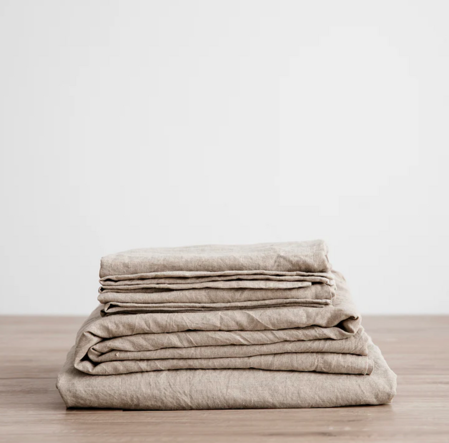 Linen Sheet Set With Pillowcases - Natural