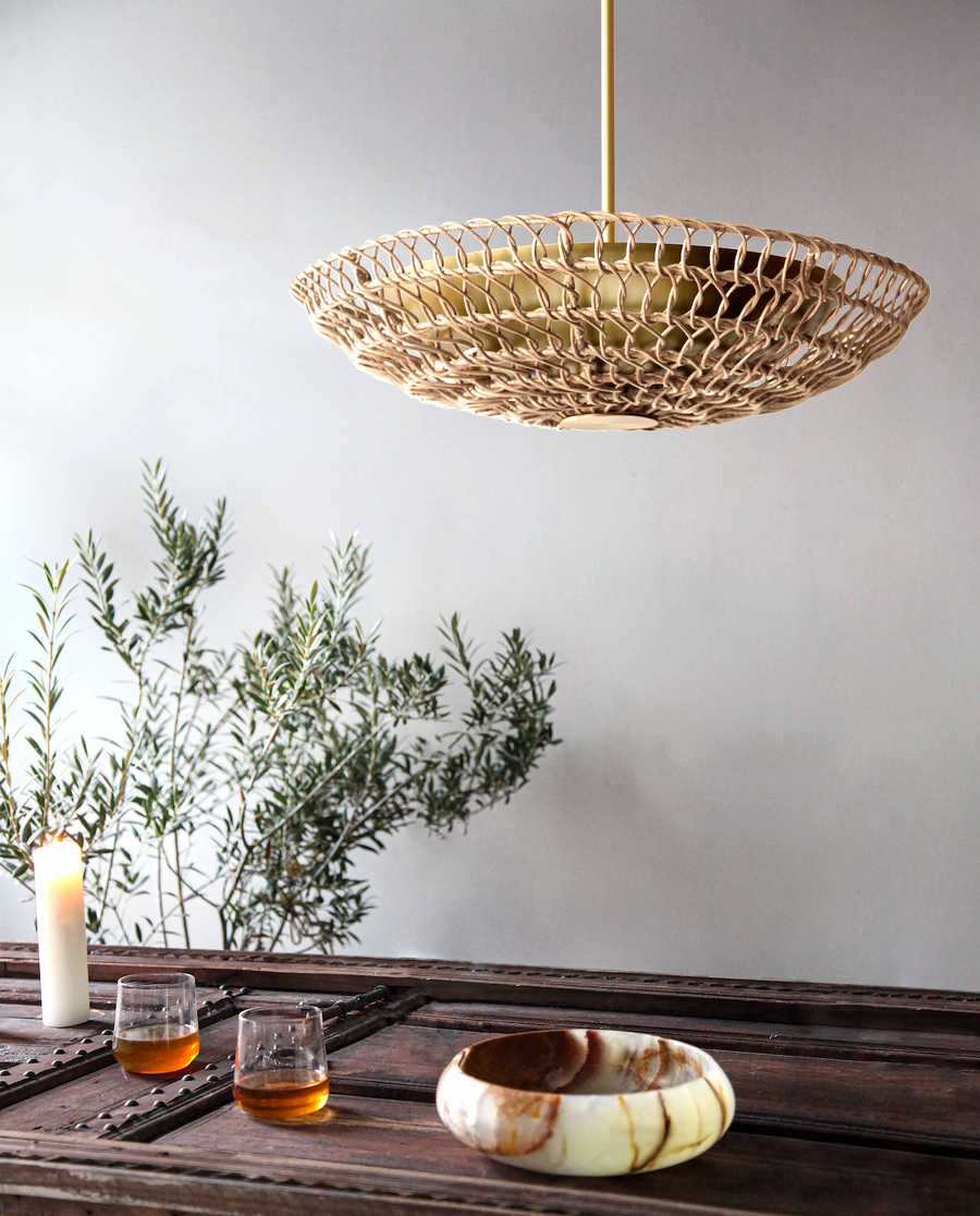 VENTILA WOVEN RATTAN PENDANT