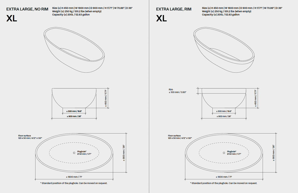 Clay Series Bathtub
