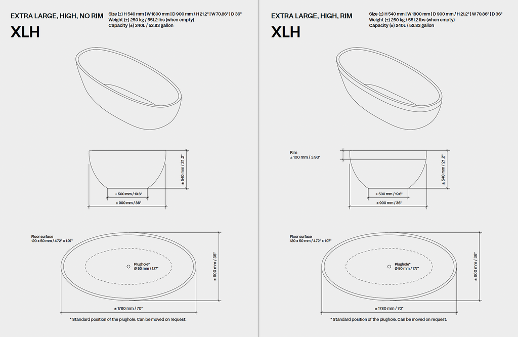Clay Series Bathtub