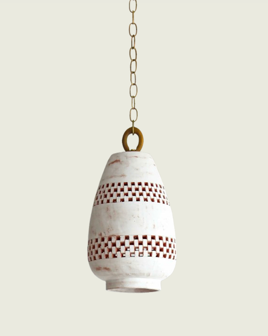 Ajedrez White Washed Pendant Light