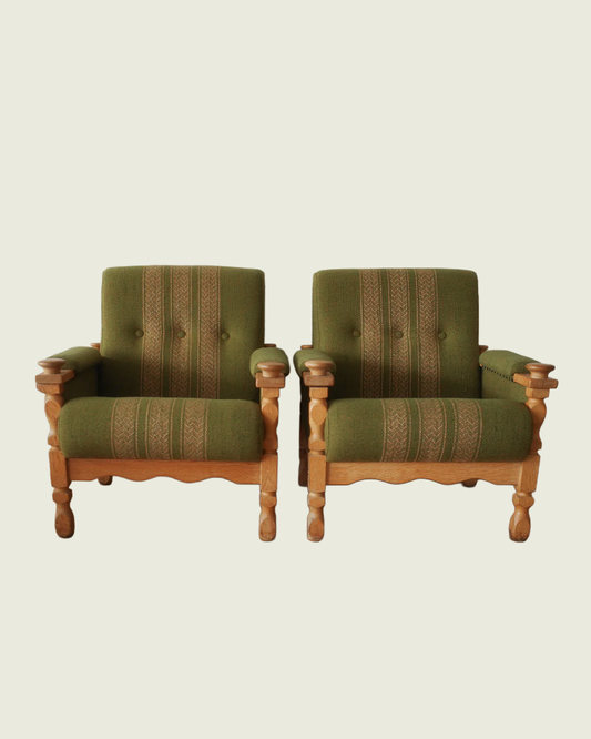 Pair of  1970s Danish Lounge Chairs