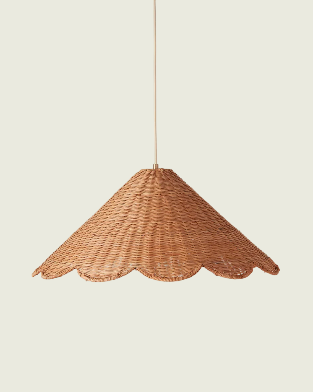 Maude Rattan Scallop Pendant