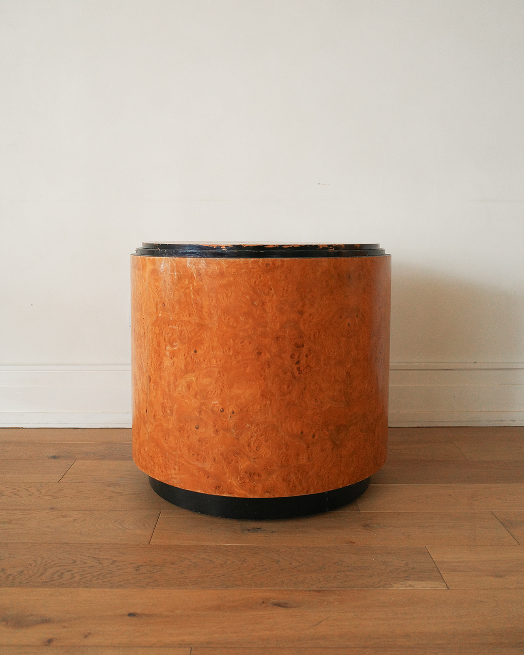 Burl Drum Side Table