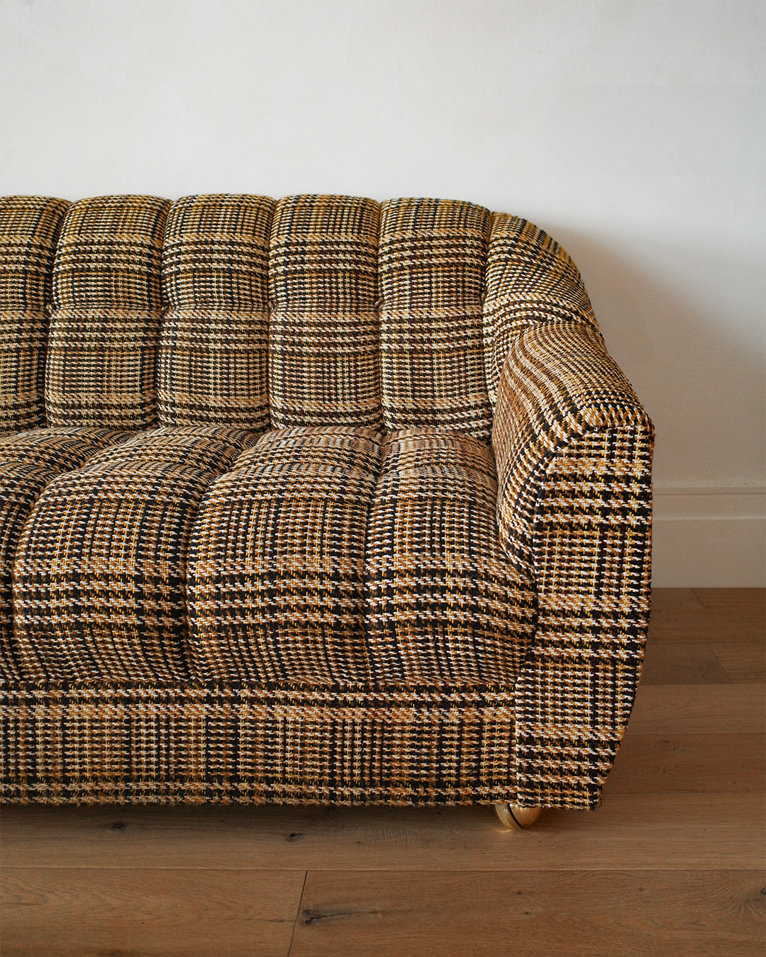 Vintage 1970s Tweed 3-Seater Sofa
