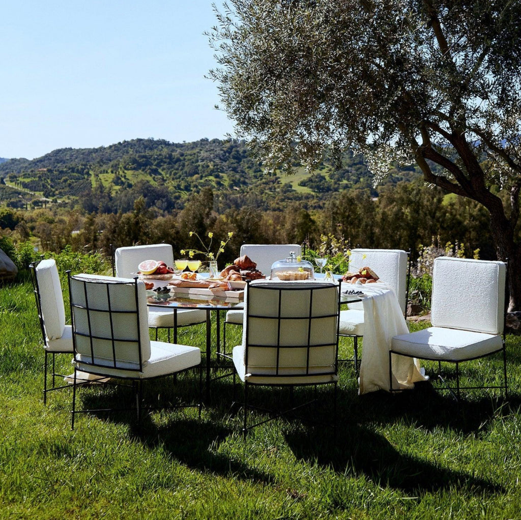 Provence Outdoor Armless Boucle Dining Chair