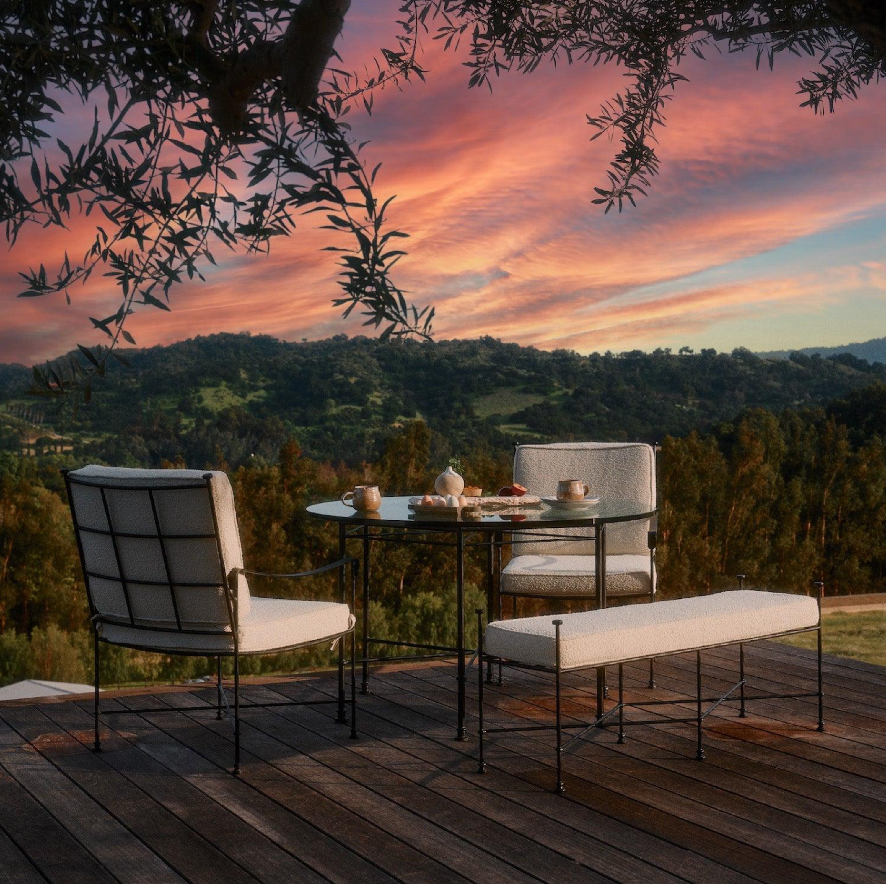 Provence Outdoor Boucle Lounge Dining Chair
