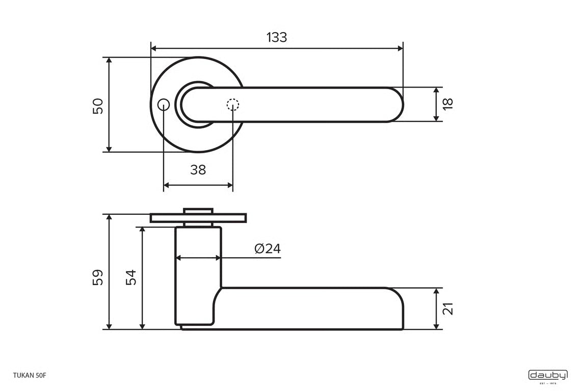 Pair of Door Levers PH TUKAN /50F