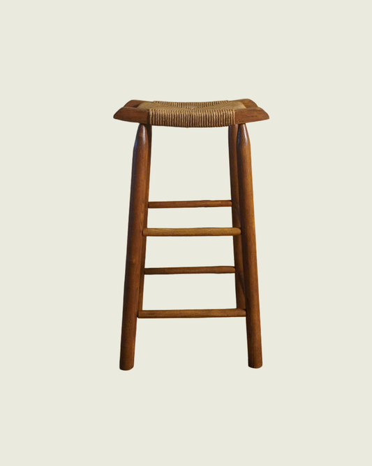 Oak & Rush Stools