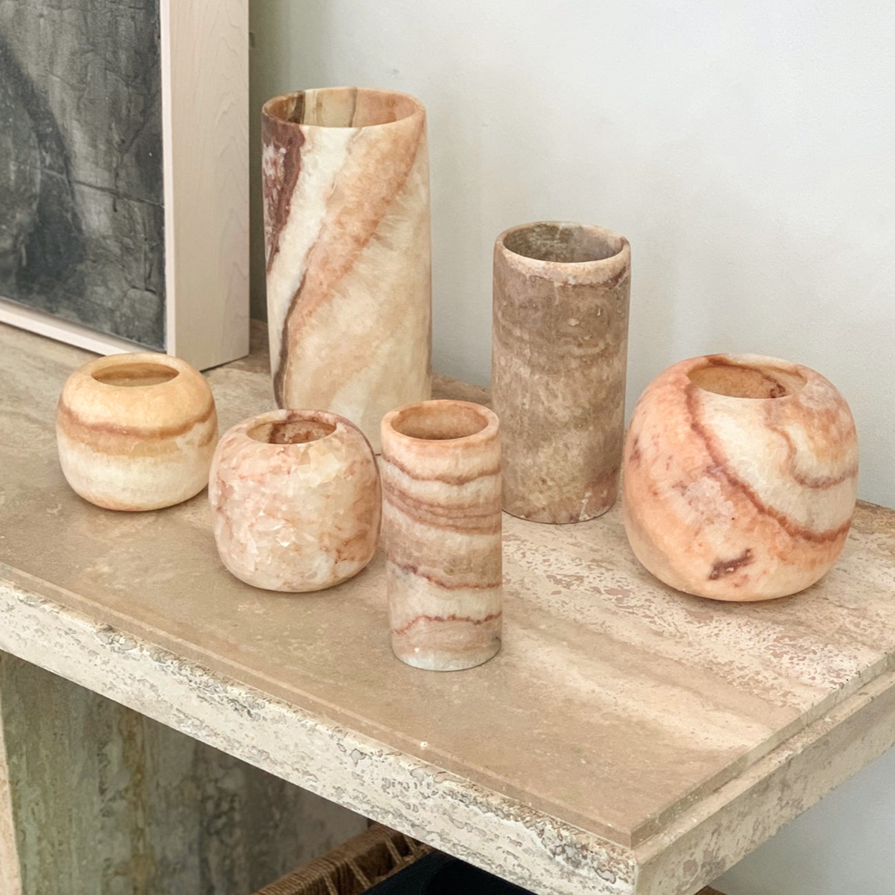 Amber Alabaster Vase