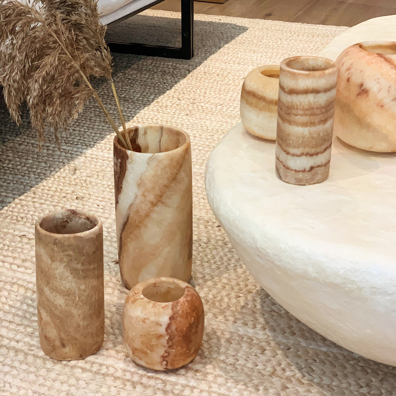 Amber Alabaster Vase