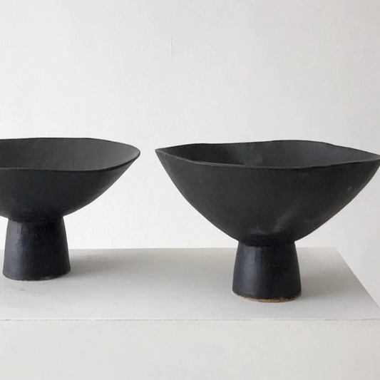 Footed Bowl Low - Black
