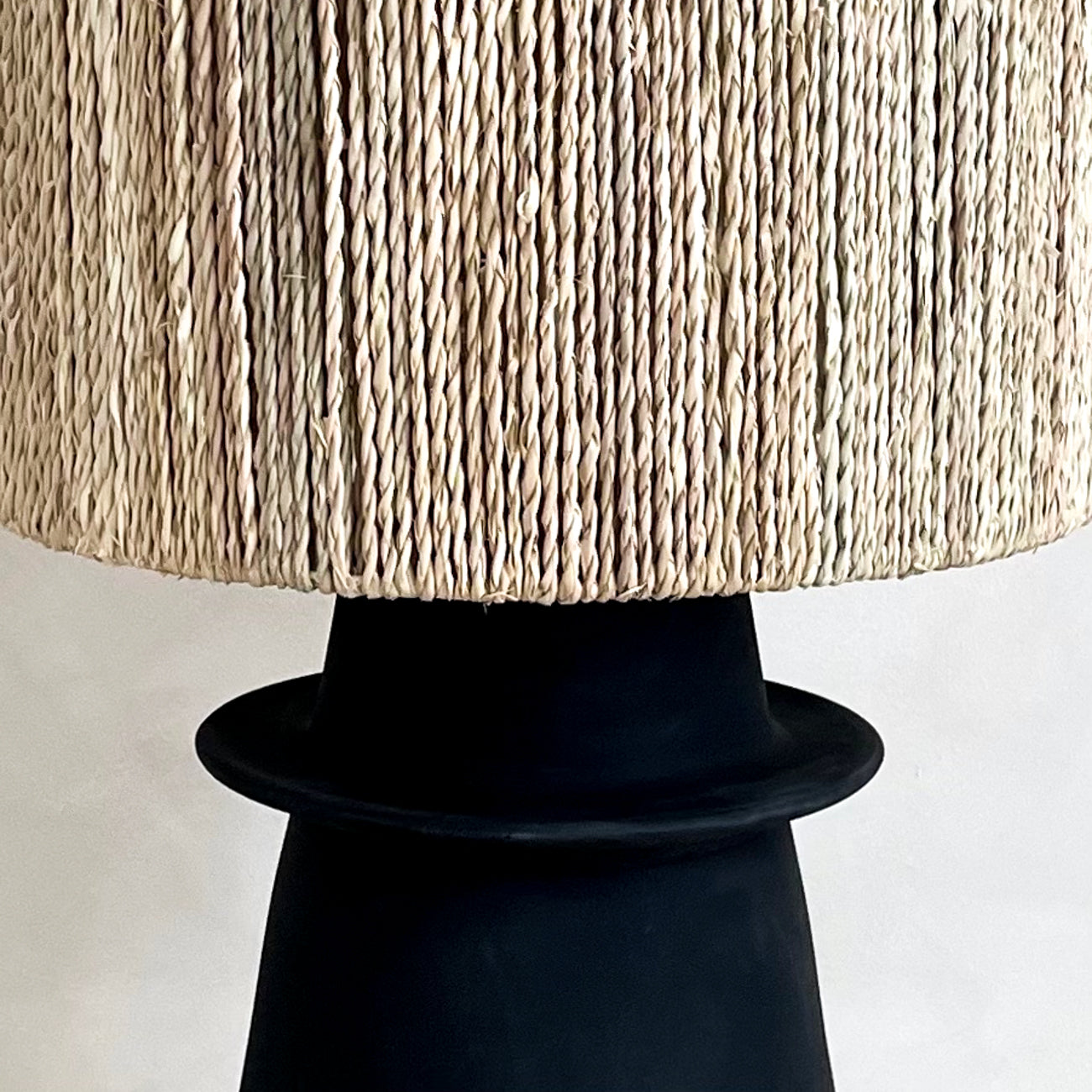 Ficelle Ceramic Table Lamp, Black