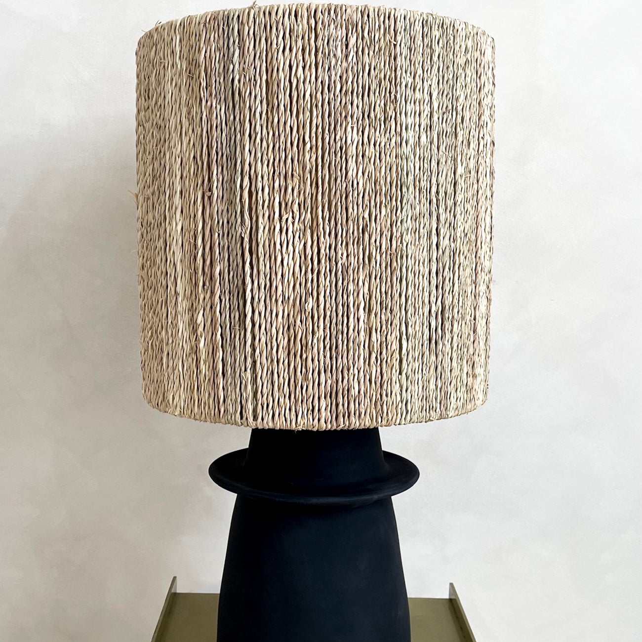Ficelle Ceramic Table Lamp, Black