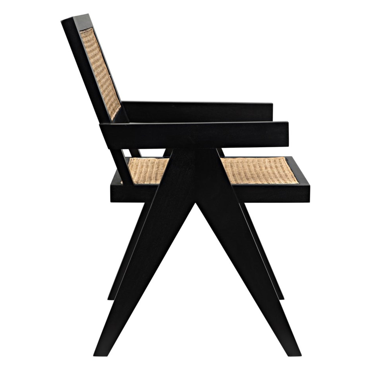 Black Cane Arm Chair
