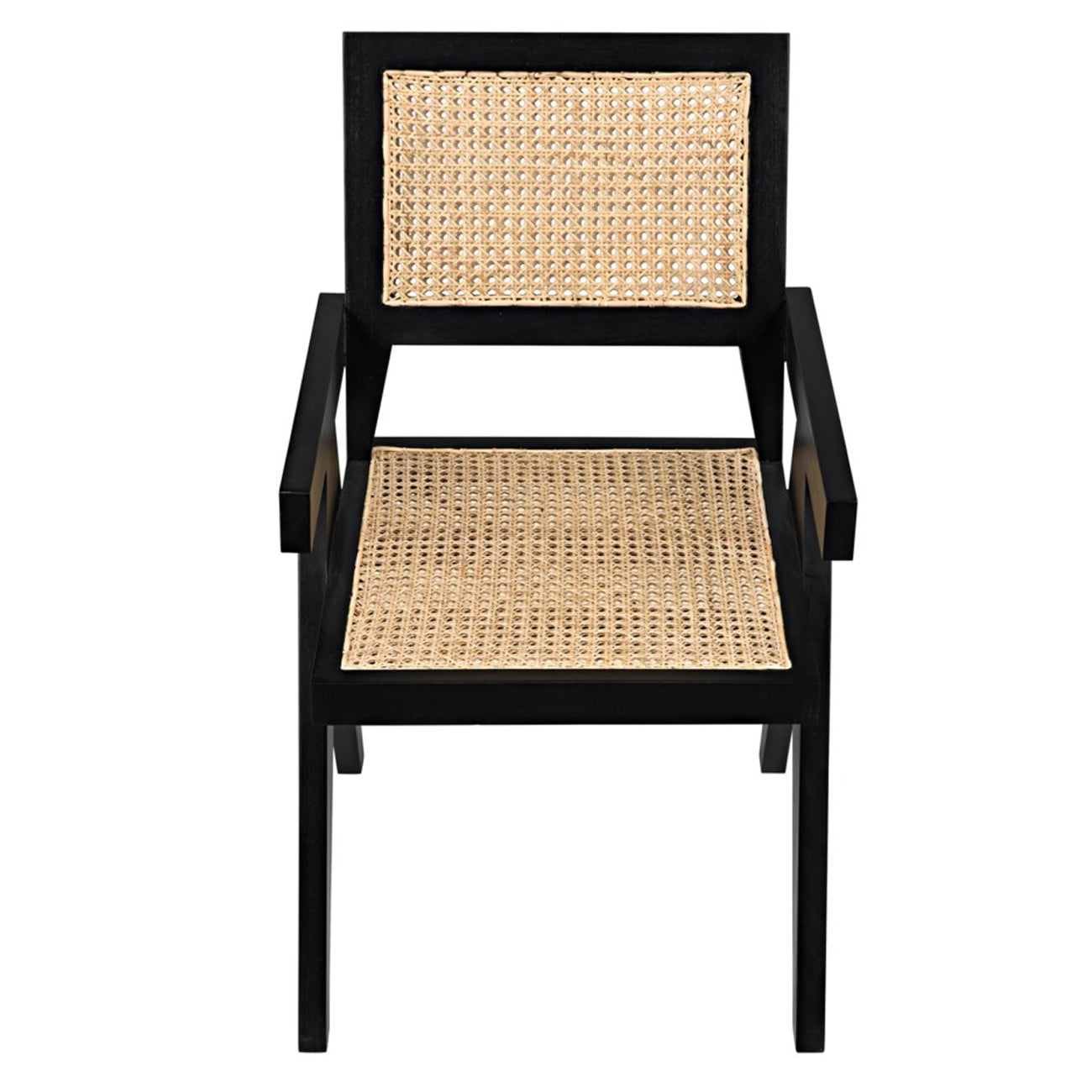 Black Cane Arm Chair