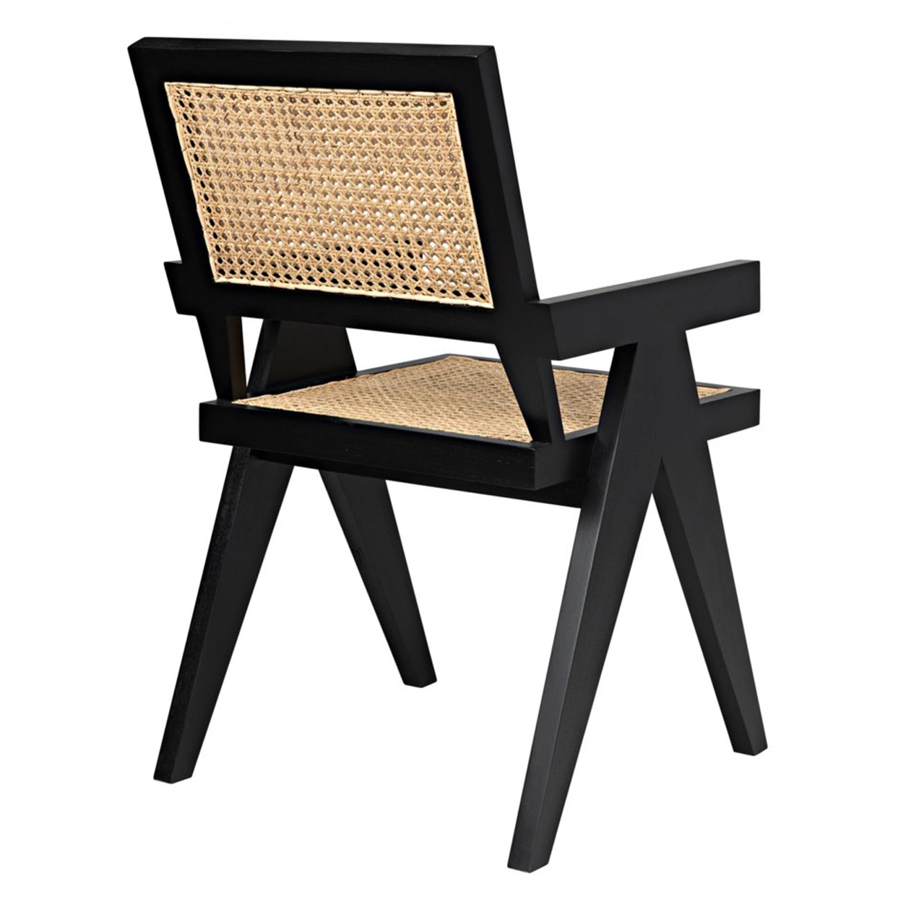 Black Cane Arm Chair