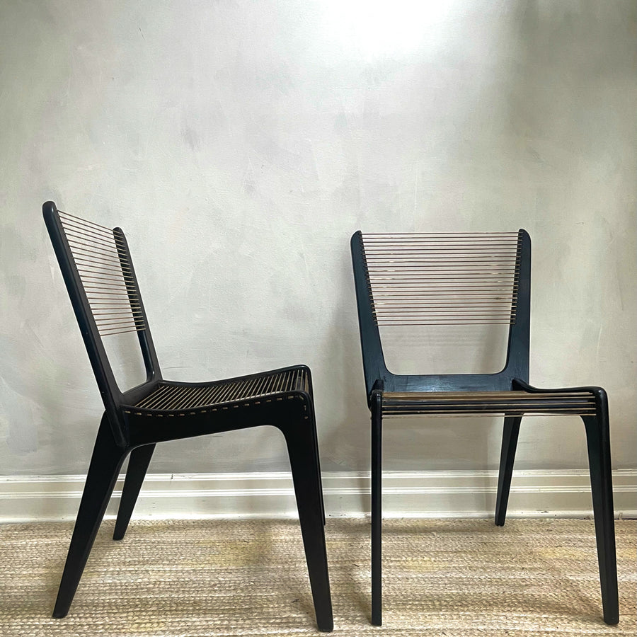 Cord Chairs by Jacques Guillon